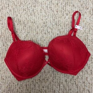 Victoria’s Secret Red Lace Pushup Bra